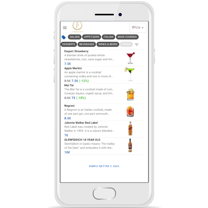 QR Menu for Guests